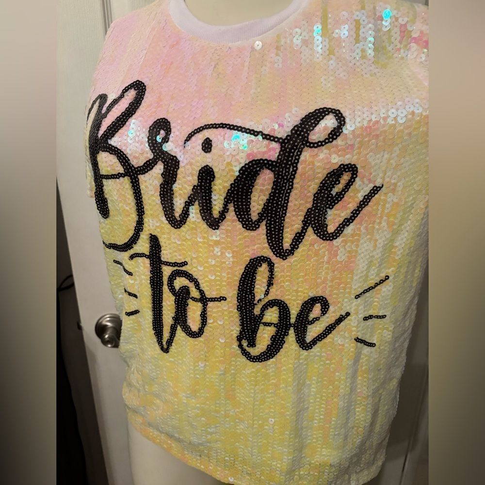 Bride to be Sequin top S